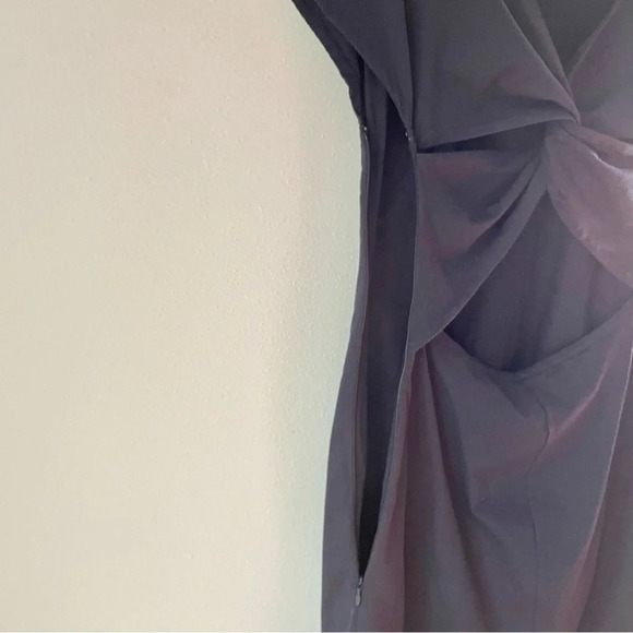 Theory Andrizza Twisted Back Stretch Seersucker Dress - Size 6 - Picture 4 of 13